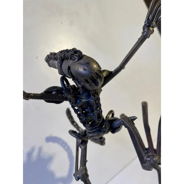 Vintage Scap Art Alien in Recycled Steel, 1990s For Sale - Image 6 of 8