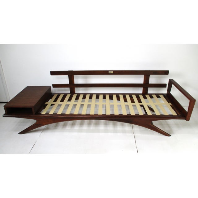 Vladimir Kagan Styled Sculptural Walnut Daybed Sofa by Otmar For Sale - Image 9 of 13