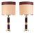 Murano Glass and Brass Table Lamps, 1970s, Set of 2 For Sale