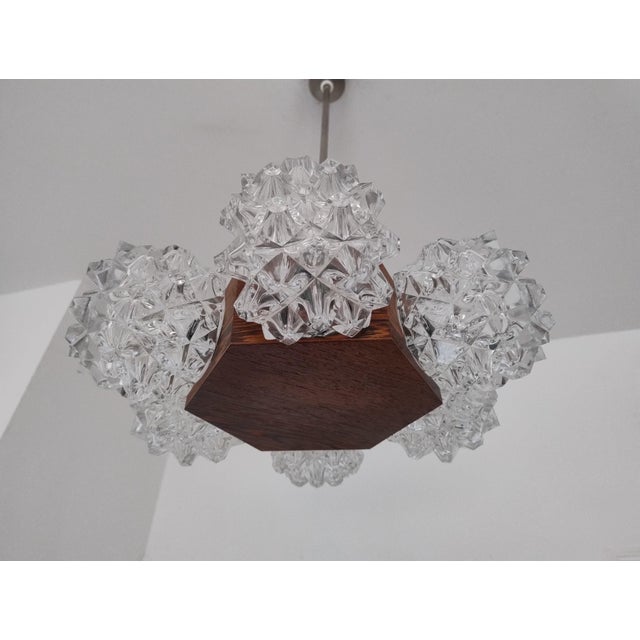 Mid-Century Modern Blackberry Crystal Glass Chandelier, 1970s For Sale - Image 17 of 18