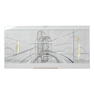 Walter Valentini, Mixed Media Painting, 1990s, Metal and Paper For Sale