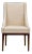 Leather Sloping Armchair, Cream & Cherry Mahogany For Sale