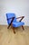 1970s Vintage Loft Lounge Chair with Blue Cornflower Velvet Upholstery, 1970 For Sale - Image 5 of 12