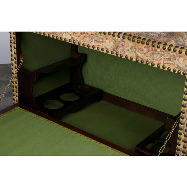 Antique French Louis XIII Style Needlepoint Tapestry Chest Bar For Sale - Image 10 of 12