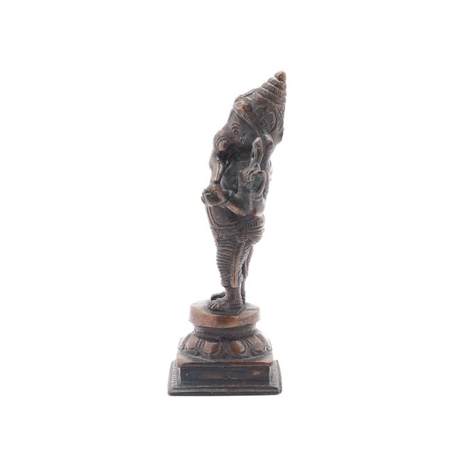 Traditional Indian Cast Bronze Figure of Ganesha, C. 1800's For Sale - Image 3 of 10