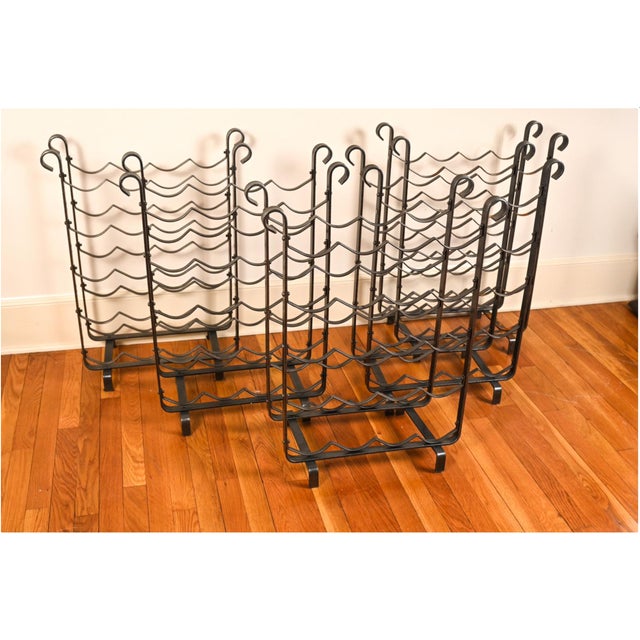 Vintage French Country Style Wrought Iron Wine Racks—Set of Three For Sale In New York - Image 6 of 9