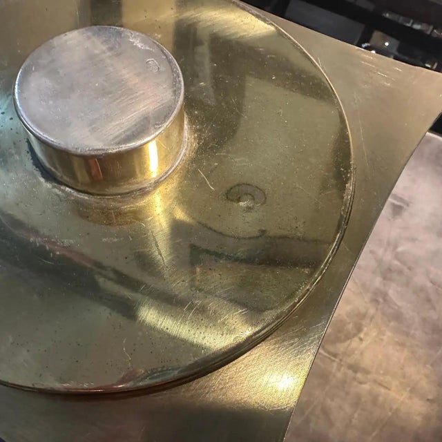 1970s 1970s Mid-Century Modern Brass and Silver Plated Italian Ice Bucket For Sale - Image 5 of 16