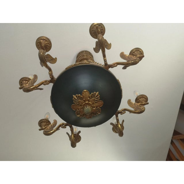 Empire Style Bronze Chandelier, France For Sale - Image 15 of 17