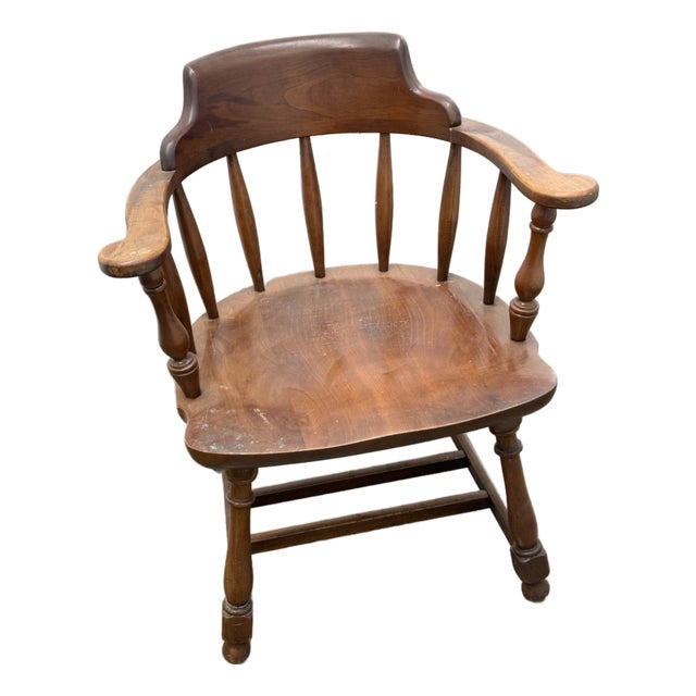 Vintage Windsor Captains or Tavern Chair For Sale