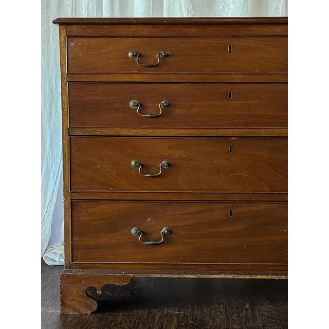 Traditional Late 19th Century Georgian Mahogany Four Drawer Chest For Sale - Image 3 of 7