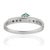 Metal Contemporary 6 Prong Set 0.32 Ct Natural Emerald Ring and Pave Diamonds Size 7 For Sale - Image 7 of 12