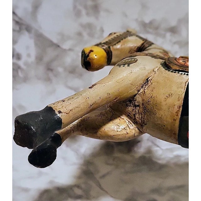 Vintage Hand Carved Wedding Horse Handpainted Figurine For Sale - Image 9 of 11