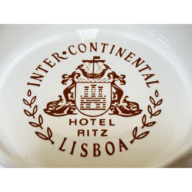 The Ritz-Carlton Lisbon Porcelain Ashtray Vide-Poche, Circa 1970s For Sale In Palm Springs - Image 6 of 9