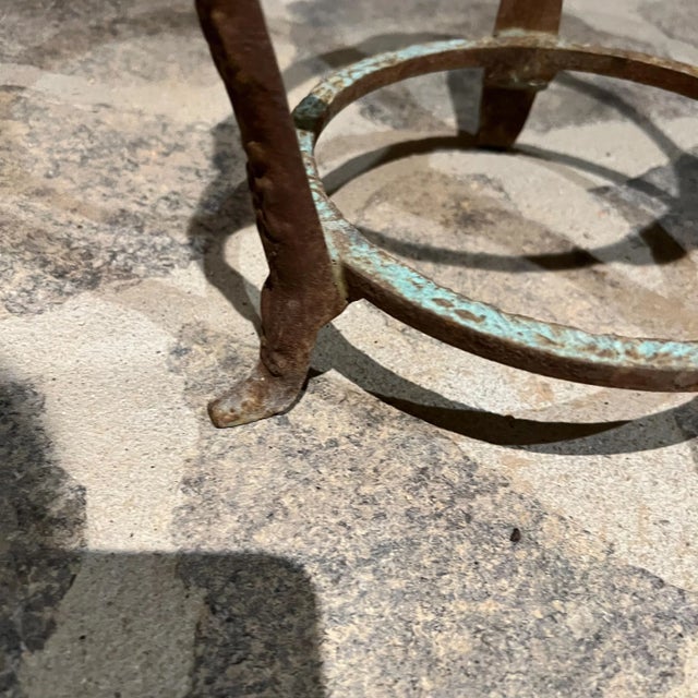 Mid-Century Modern 1950s Vintage Round Planter Pedestal Stand For Sale - Image 3 of 11