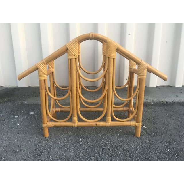 Vintage Rattan Wine Rack Chairish