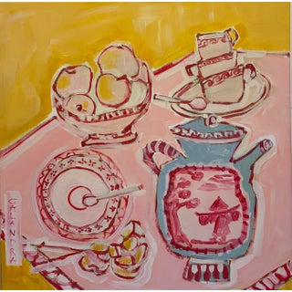 One Lump or Two? Original Still Life Painting by Amy Calandra For Sale