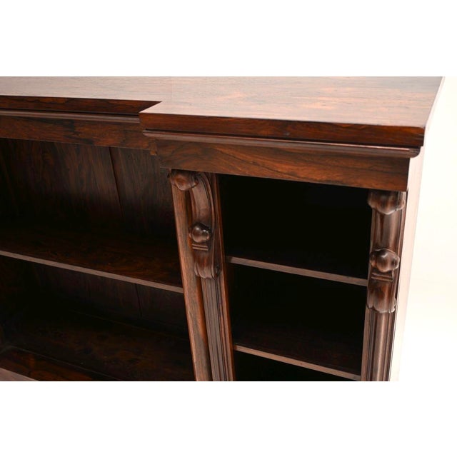 Brown Antique William IV Open Bookcase, 1840 For Sale - Image 8 of 11