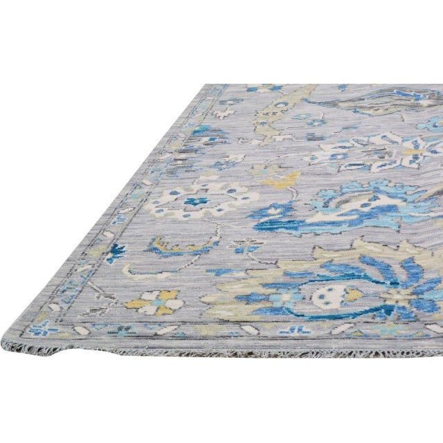 Indian New Indian Professional Hand Knotted Wool Rug, 10'2x14 For Sale - Image 3 of 6