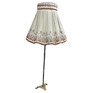 Vintage Industrial Brass Floor Lamp, 1970s For Sale