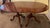 Late 20th Century Henkel Harris Oval Wild Black Cherry Queen Anne 2 Pedestal Dining Table 1 Leaf For Sale - Image 11 of 12