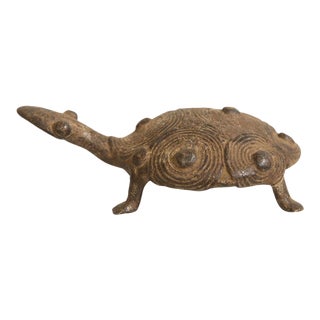 Vintage African Bronze Turtle For Sale