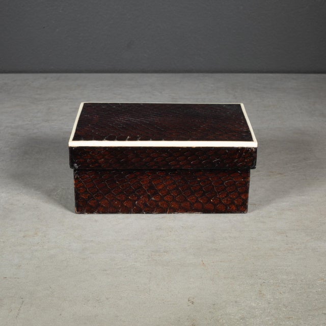 R & Y Augousti Snake Skin Decorative Box For Sale In San Francisco - Image 6 of 8
