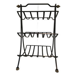 Mid Century Modern Italian Designer 3 Tier Rack For Sale