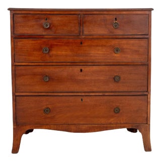 Georgian Style Mahogany Chest of 5 Drawers For Sale
