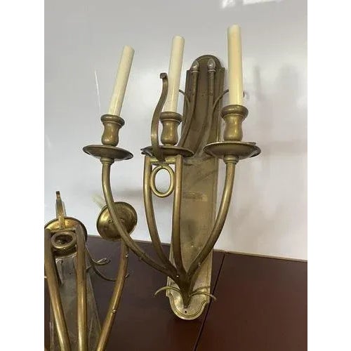 Brass Wall Light Sconces, Set of 2 For Sale - Image 4 of 10