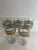 1960s 1960s Set of 5 Colorful Glass Striped Fiesta Ware Wine - Water Goblets For Sale - Image 5 of 9