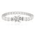 Early 21st Century Sparkling Asscher Cut 6x6mm Cubic Zirconia Tennis Bracelet Set in 925 Solid Silver For Sale - Image 5 of 10