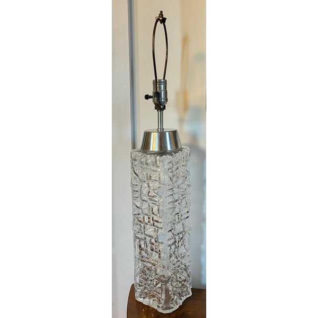 Tall Scandinavian Mid-Century Modern MCM Stilarmatur Pukeberg Swedish Brutalist Glass Skyscraper Table Lamp by Henrik Blomqvist Circa 1960 For Sale - Image 13 of 14