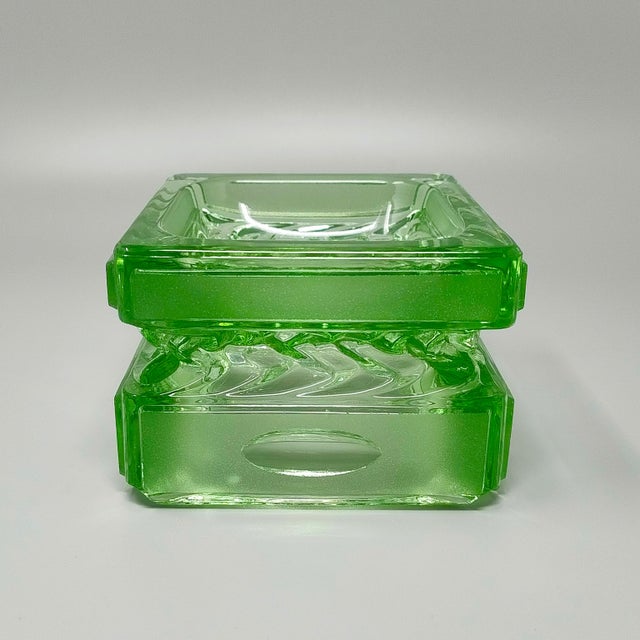 Vintage Italian Green Smoking Set by Antonio Imperatore, 1970s, Set of 2 For Sale - Image 6 of 8