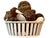 Mid-Century Modern Vintage Italian Ceramic Mushroom & Acorn Basket Centerpiece For Sale - Image 3 of 9