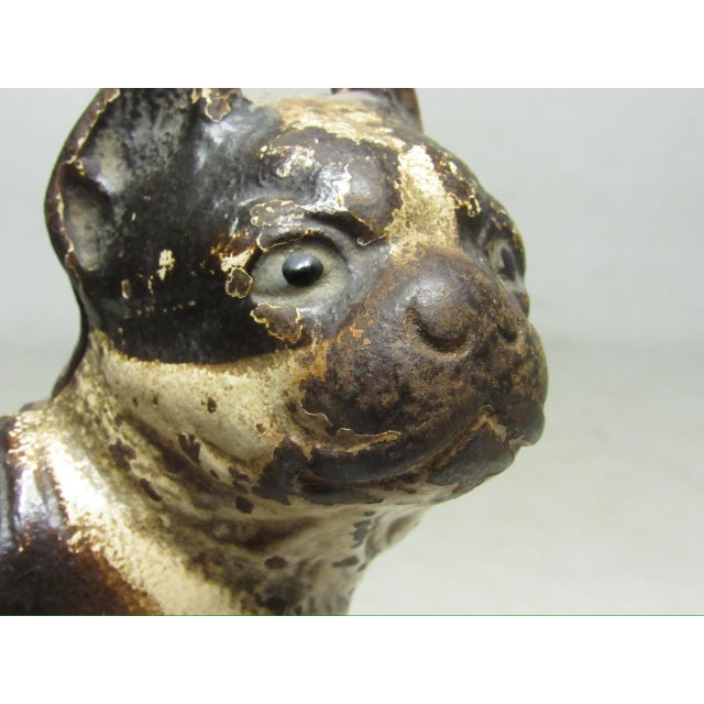 Figurative Cast Iron Hubley Boston Terrier Doorstop For Sale - Image 3 of 17
