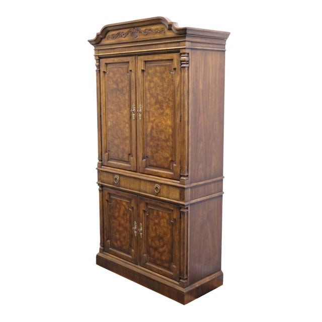 Neoclassical Drexel Heritage Cameo Classics Italian Neoclassical Tuscan Style 41" Clothing Storage Armoire 191-440 For Sale - Image 3 of 18
