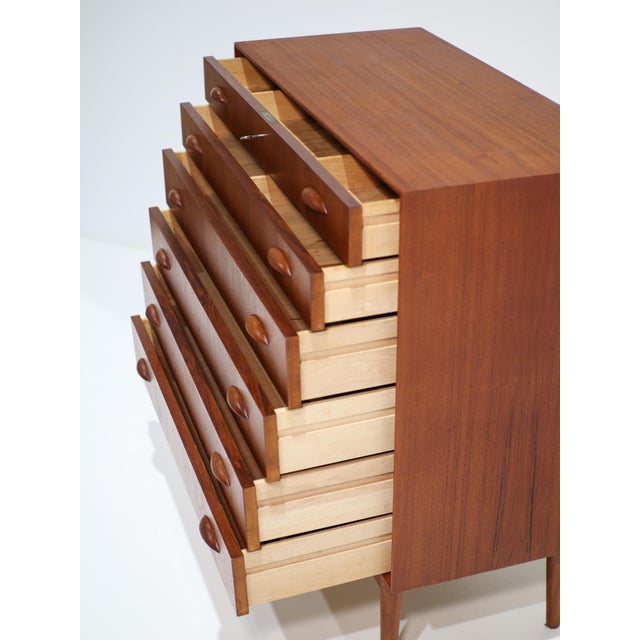 Mid-Century Modern Model 314 Chest of Drawers in Teak by Johannes Sorth for Nexo Møbelfabrik, Denmark, 1960s For Sale - Image 3 of 16