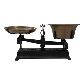 19th Century French Iron & Brass Scale For Sale