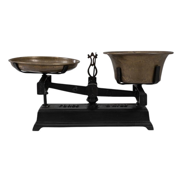 19th Century French Iron & Brass Scale For Sale