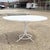 Vintage Russell Woodard Sculptura 53" Round Wrought Iron Patio Dining Table For Sale - Image 11 of 11