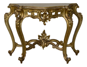 Console Table in Carved and Gilded Wood