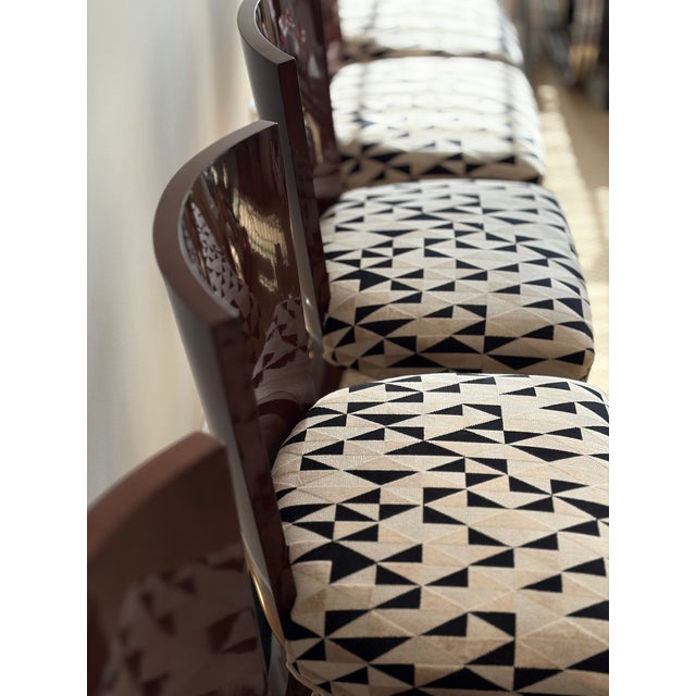 Set of Six Ralph Lauren “Modern Hollywood” Mahogany Dining Chairs For Sale - Image 9 of 16