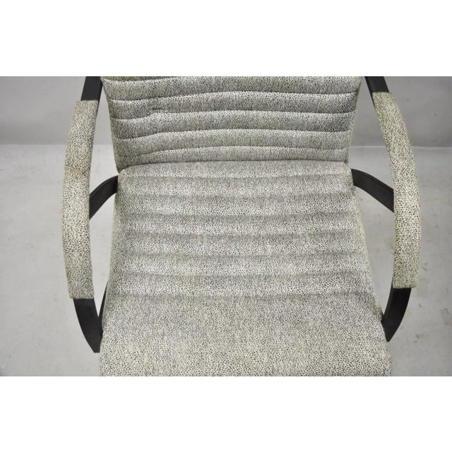 Late 20th Century Late 20th Century Vintage Mid Century Art Deco Metal Lounge Arm Chairs by Cal-Style (A) - A Pair For Sale - Image 5 of 12