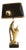 Sculptural Brass Hand Table Lamp with Black Shade, 1970s For Sale