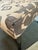 Tan Hieorglycphic Upholstered Accent Chair For Sale - Image 8 of 12