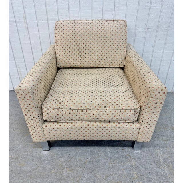 1980s Vintage Milo Baughman Style Club Chairs - Set of 2 For Sale - Image 5 of 9