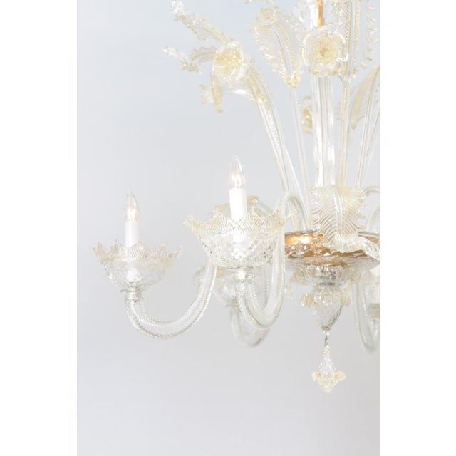 1940s 1940s Cascading 6-Light Murano Glass Chandelier For Sale - Image 5 of 17