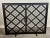 Art Deco Style Black & Bronzed Metal Two-Door & Diamond Design Fireplace Screen For Sale - Image 14 of 16