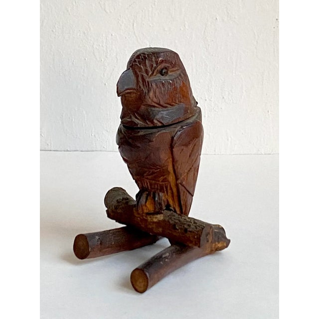 18th Century Carved Wood Folk Art Bird Trinket Box For Sale - Image 10 of 10