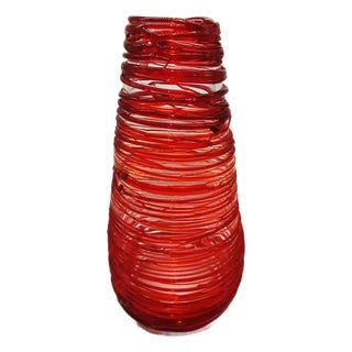Mid-Century Handmade Murano Glass Vase by Sergio Costantini, Italy, 1970s For Sale